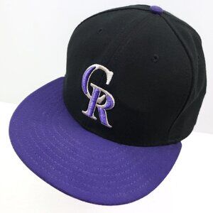 Colorado Rockies Fitted Hat On-Field Cap New Era 59Fifty Cool Base 7 1/2 NWOT